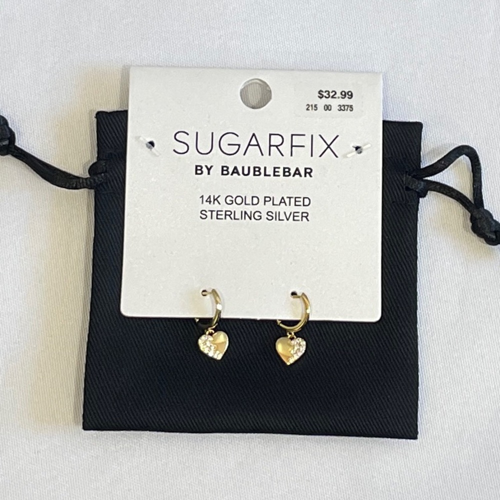 Sugarfix by BaubleBar Gold Heart Earrings